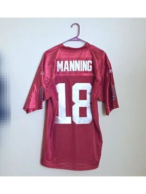 NFL Equipment Onfield #18 Peyton Manning Alt Red Jersey - 54